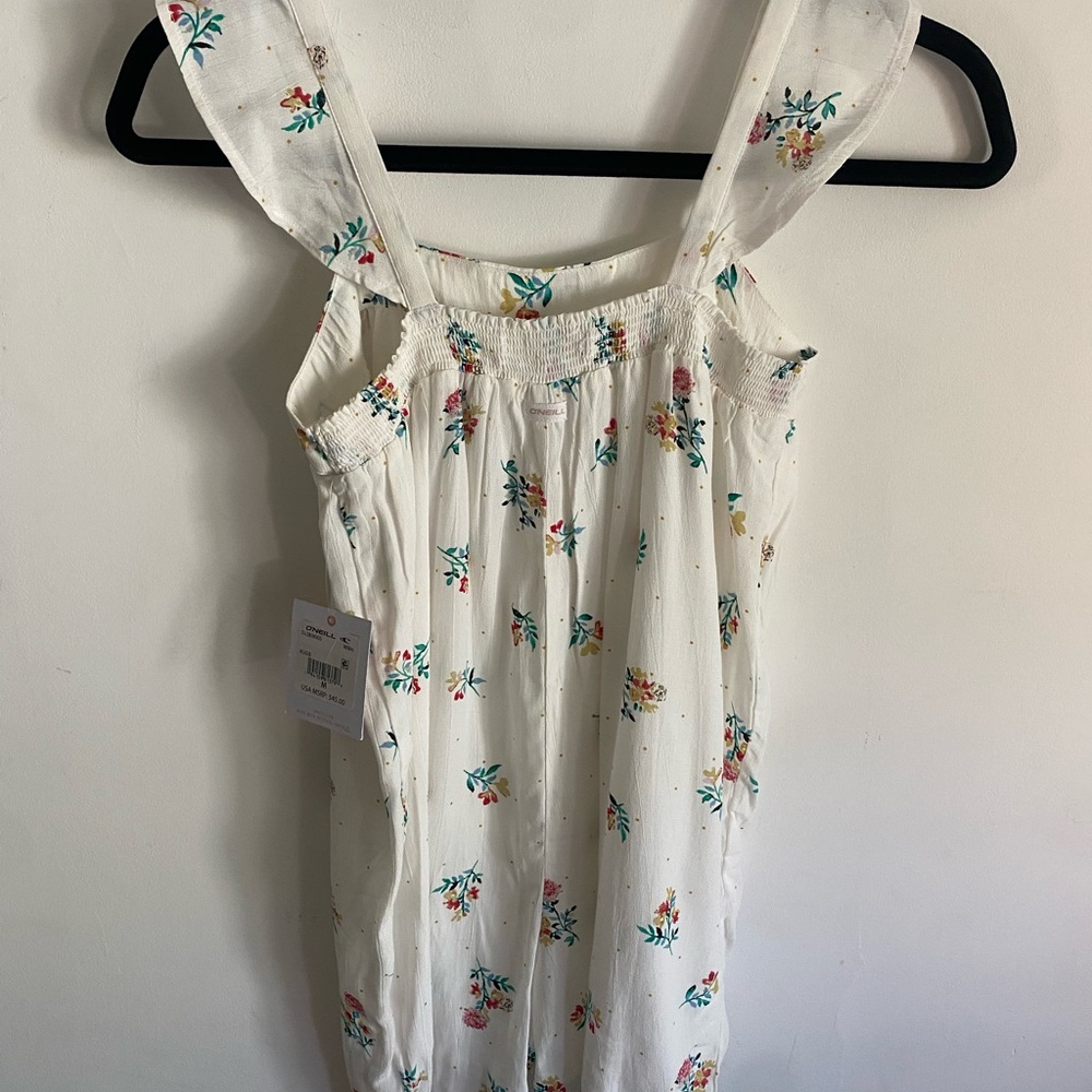 O'Neill Girls White Floral and Polka Dot Romper - Picture 6 of 7